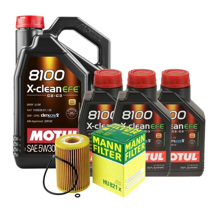 Mercedes Engine Oil Change Kit - Motul 6421800009 (5W-30) (X-Clean EFE 8100)